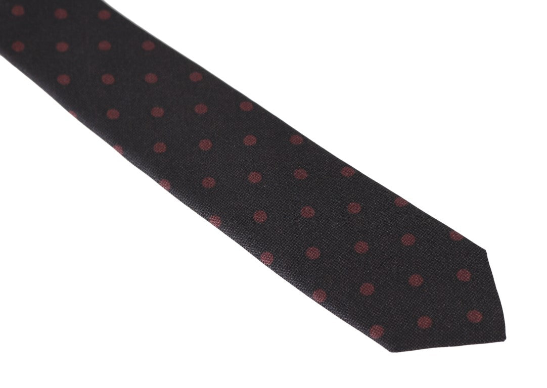 Dolce & Gabbana Elegant Polka Dot Silk Neck Tie