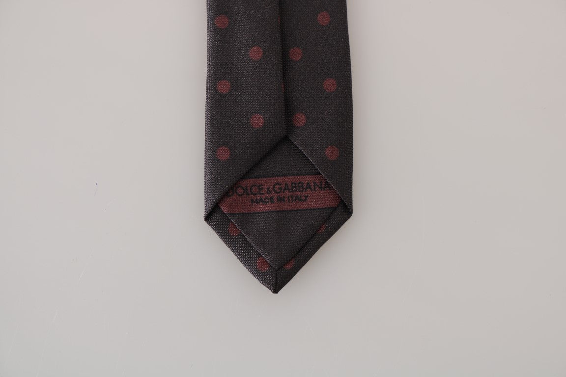 Dolce & Gabbana Elegant Polka Dot Silk Neck Tie