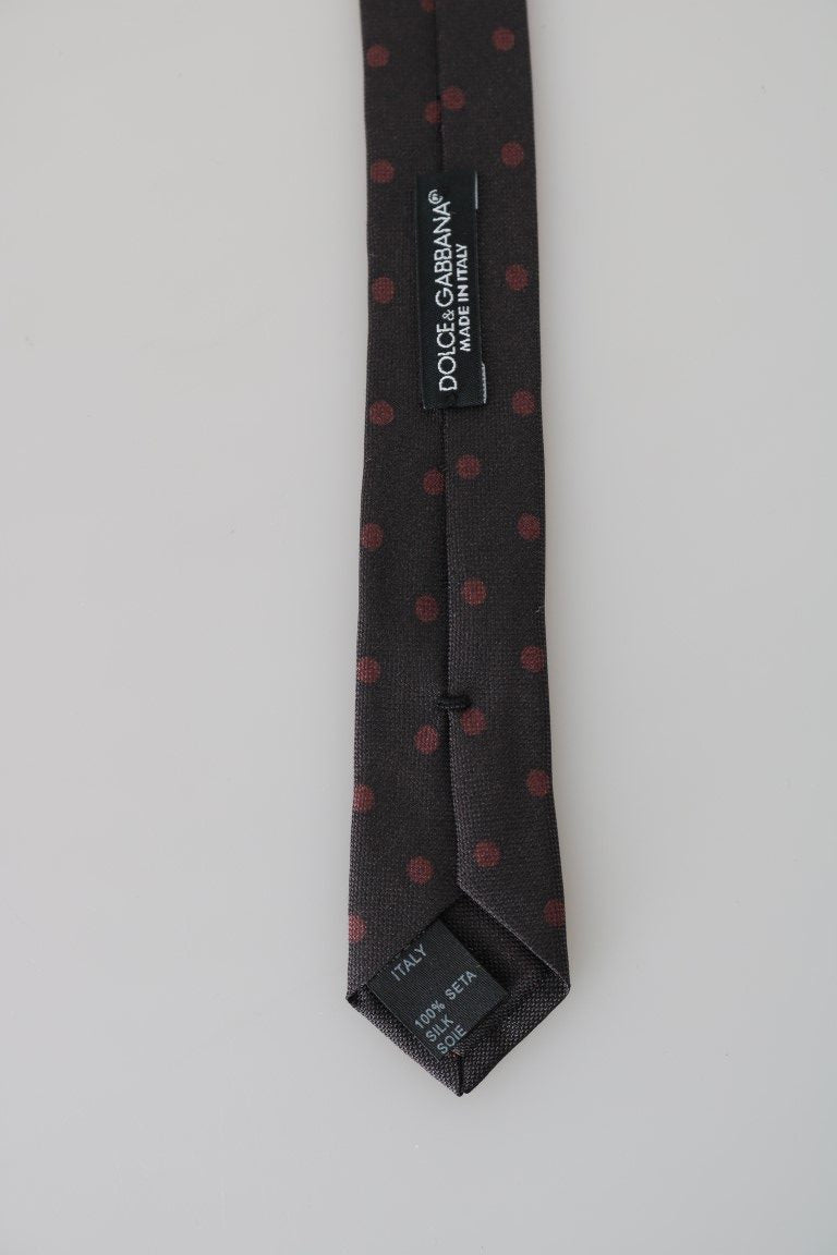 Dolce & Gabbana Elegant Polka Dot Silk Neck Tie