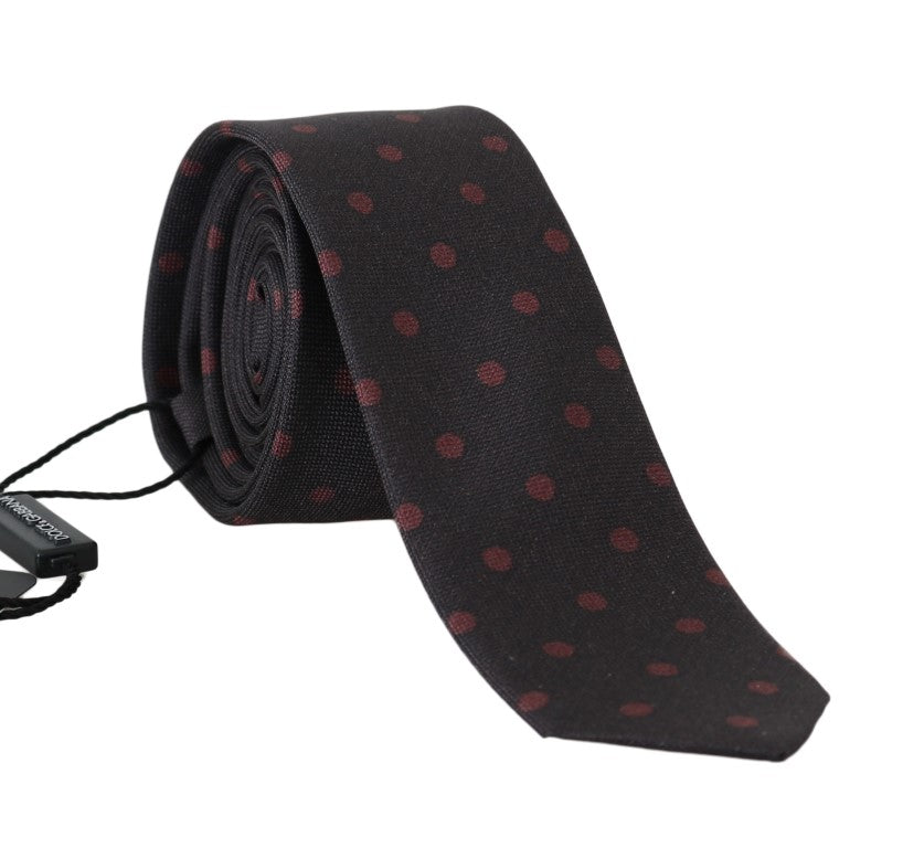 Dolce & Gabbana Elegant Polka Dot Silk Neck Tie