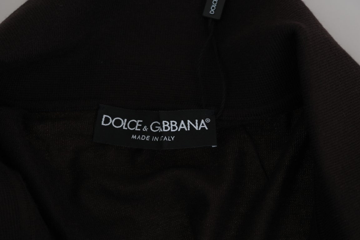 Dolce & Gabbana Royal Crown Embroidered Cashmere Polo T-Shirt