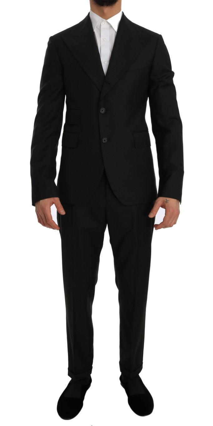 Dolce & Gabbana Elegant Green Wool Slim Fit Suit