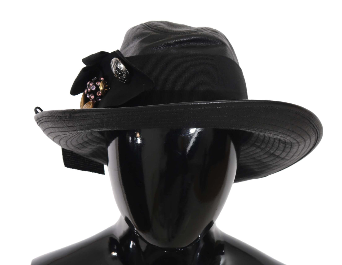 Dolce & Gabbana Elegant Wide-Brim Crystal Fedora Hat