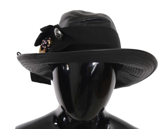 Dolce & Gabbana Elegant Wide-Brim Crystal Fedora Hat