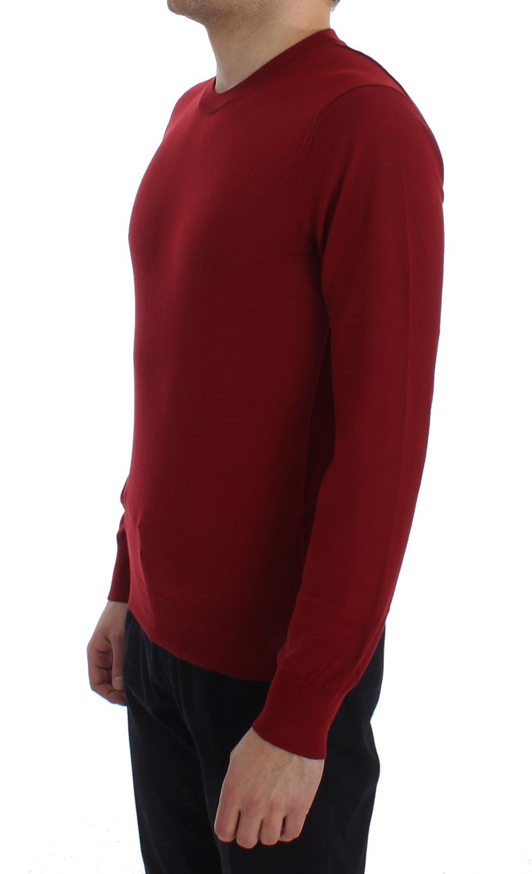 Dolce & Gabbana Elegant Scarlet Cashmere Crew-Neck Sweater