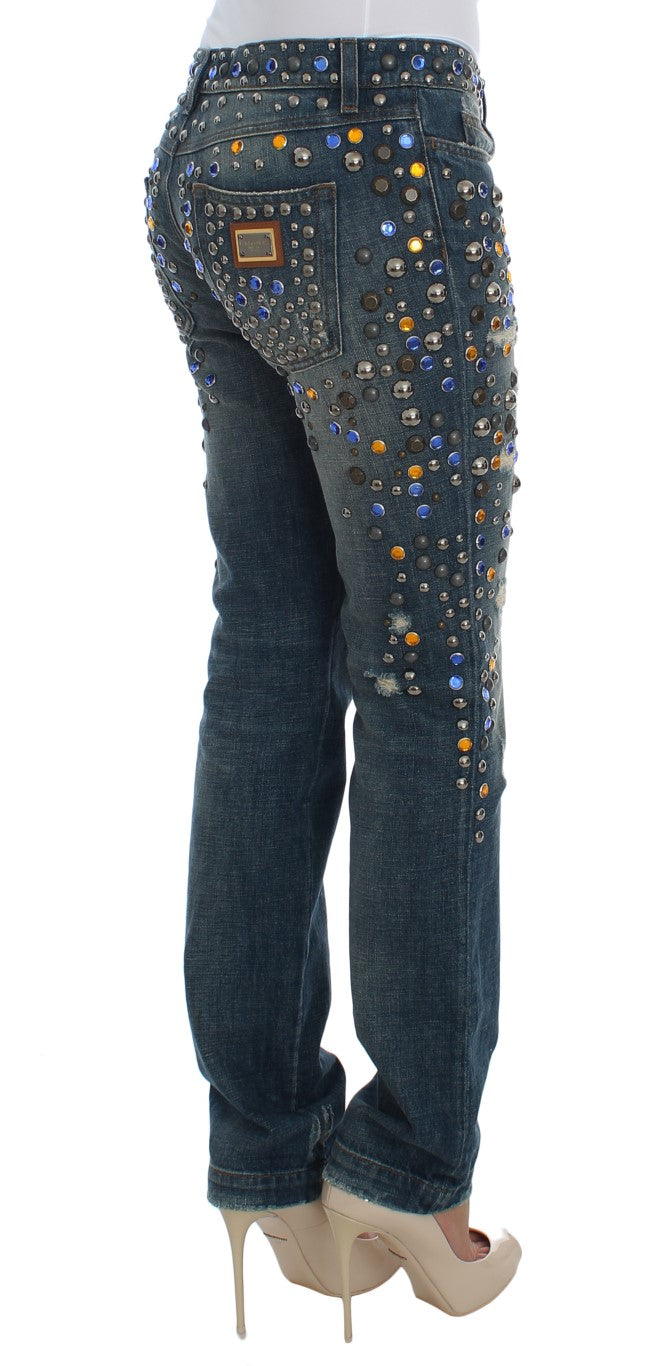 Dolce & Gabbana Crystal Embellished GIRLY Slim Fit Jeans