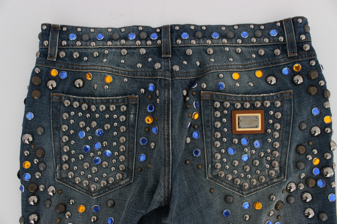 Dolce & Gabbana Crystal Embellished GIRLY Slim Fit Jeans