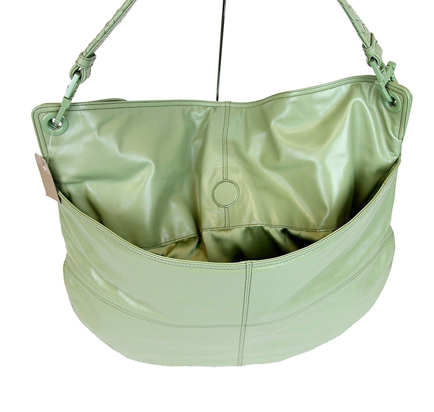 Bottega Veneta Bottega Veneta Women Green Leather Hobo Woven Detail Bag