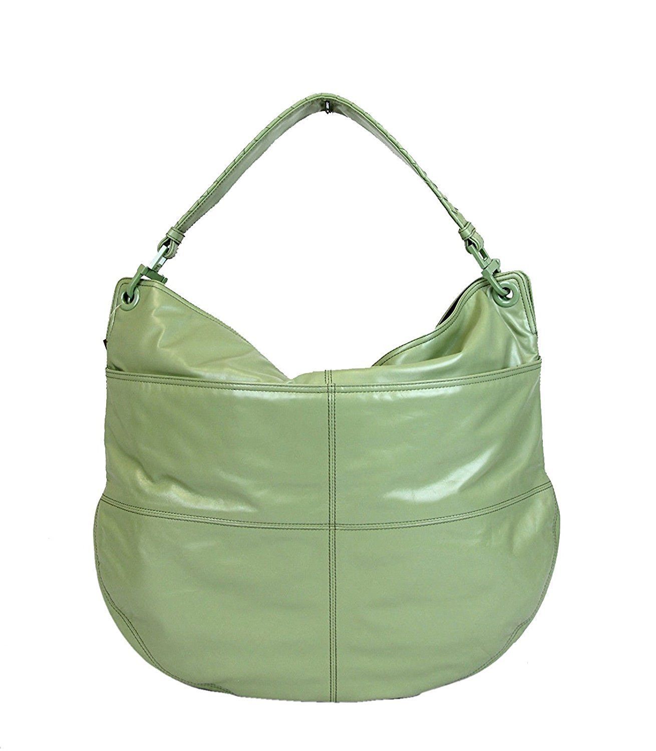 Bottega Veneta Bottega Veneta Women Green Leather Hobo Woven Detail Bag