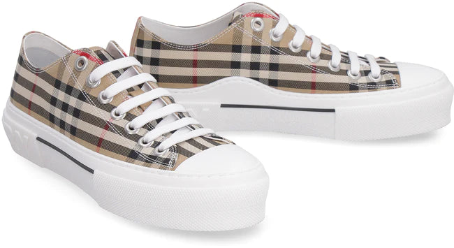 Burberry Archive Beige Italian Leather Sneakers