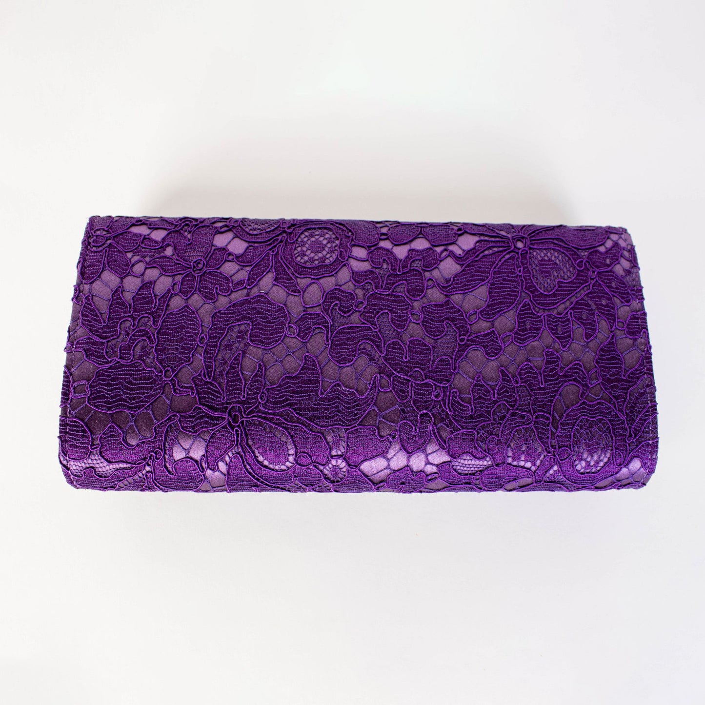 Dolce & Gabbana Elegant Purple Lace Clutch Bag