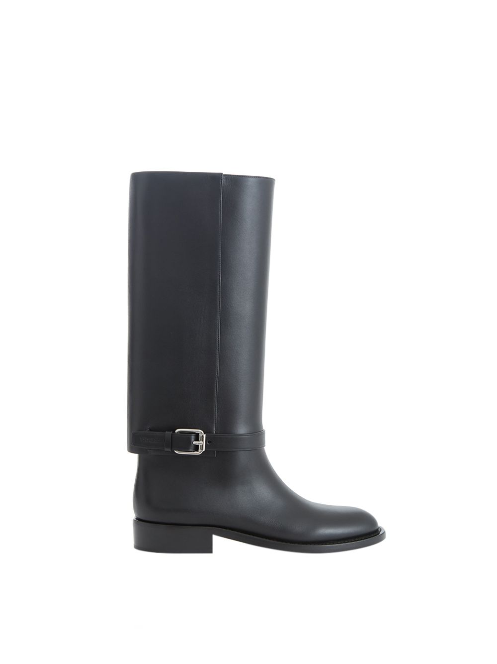 Burberry Equestrian Style Luxe Black Leather Boots