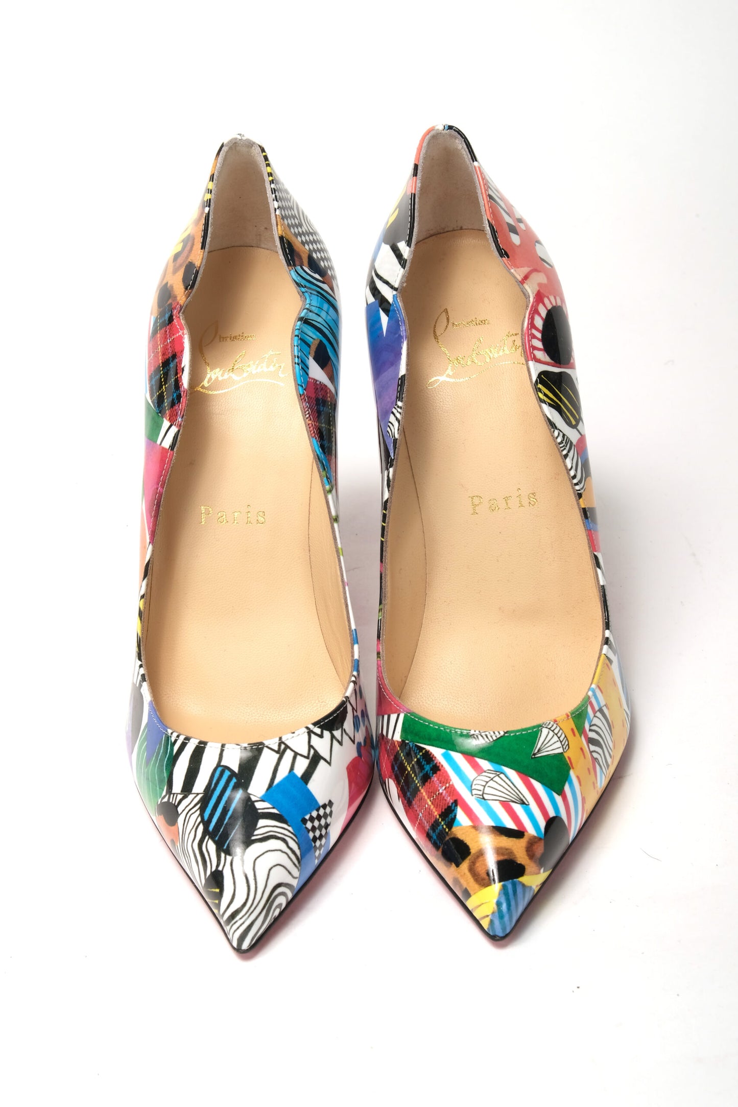 Christian Louboutin Multicolor Hot Chick Patent Sapeaur High Heels