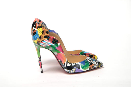 Christian Louboutin Multicolor Hot Chick Patent Sapeaur High Heels