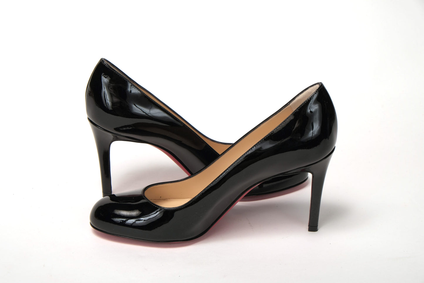 Christian Louboutin Simple Pump 85 Patent Black Heel