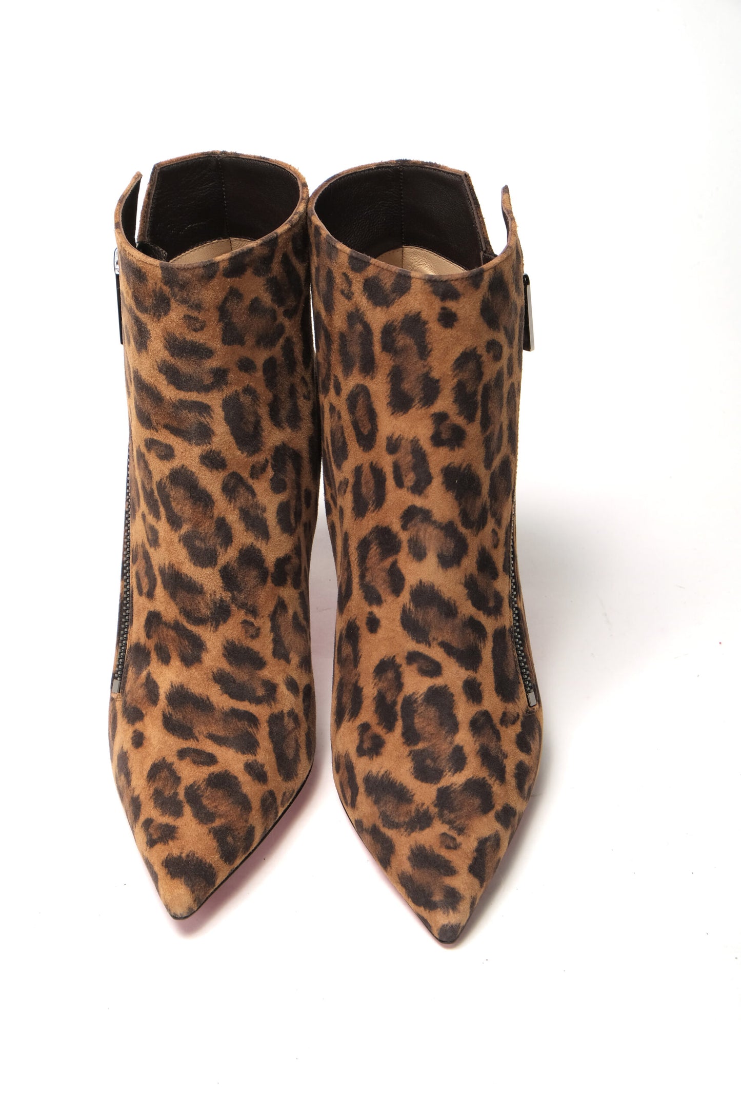 Christian Louboutin Leopard Birgikate 65 Veau Velours Heel Boots