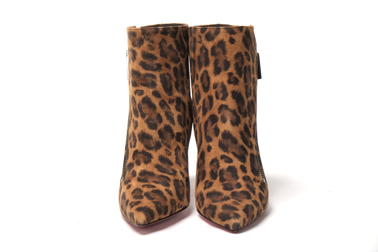 Christian Louboutin Leopard Birgikate 65 Veau Velours Heel Boots