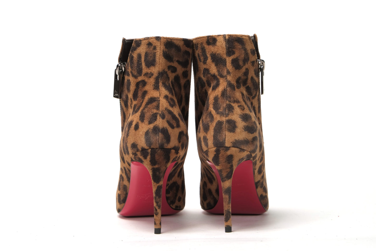 Christian Louboutin Leopard Birgikate 65 Veau Velours Heel Boots