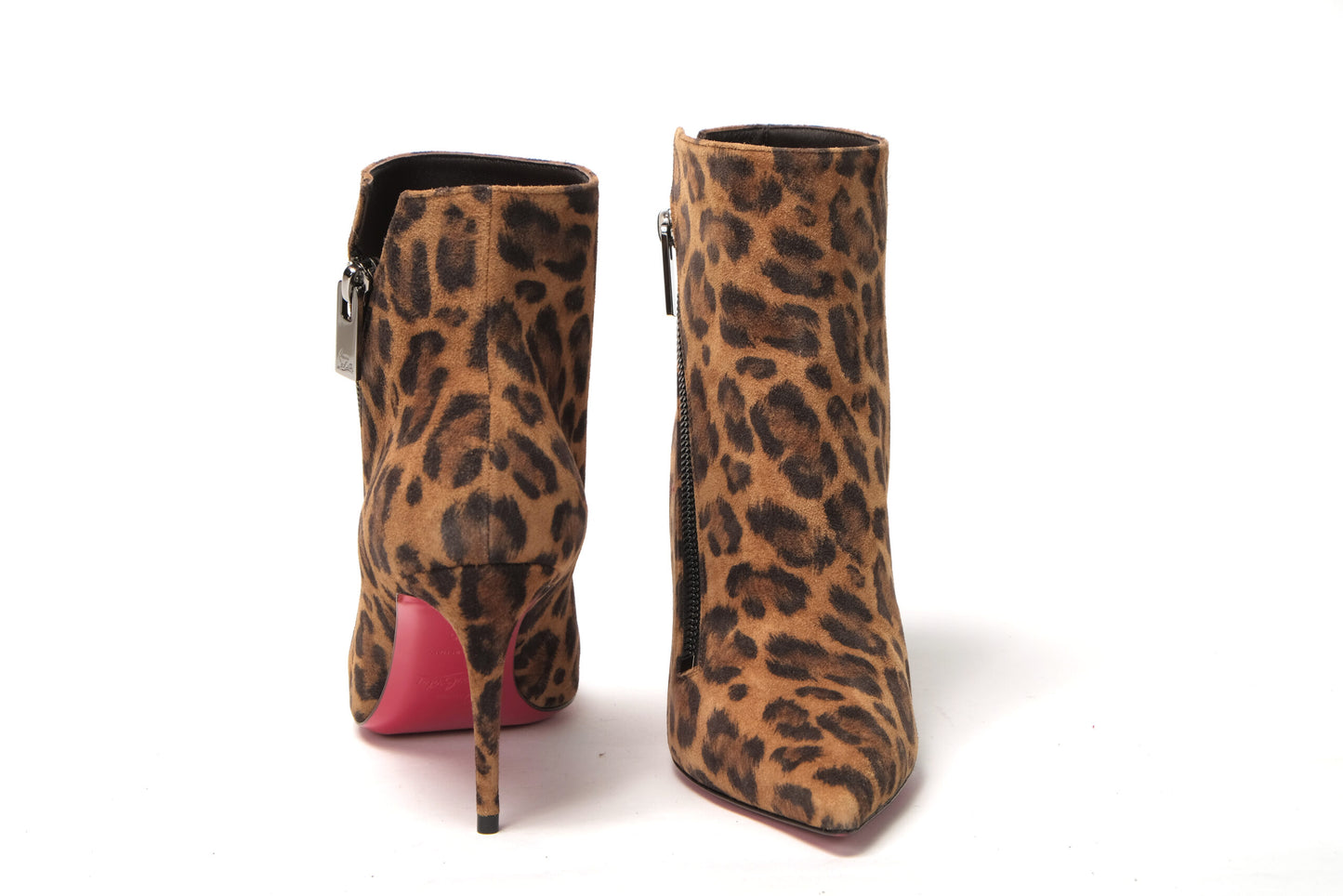 Christian Louboutin Leopard Birgikate 65 Veau Velours Heel Boots