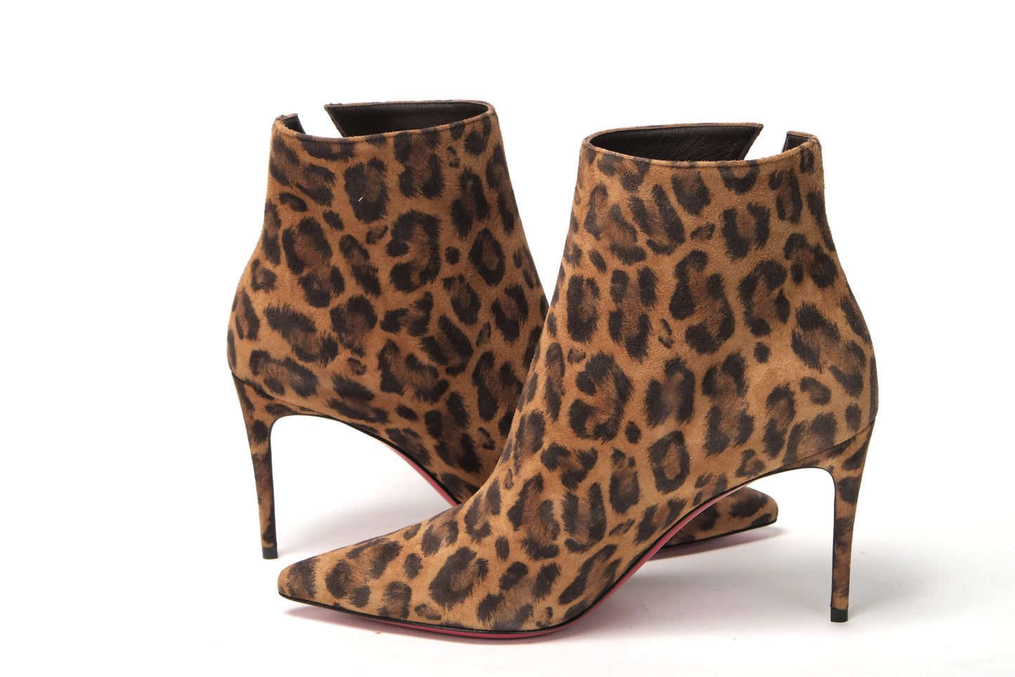 Christian Louboutin Leopard Birgikate 65 Veau Velours Heel Boots