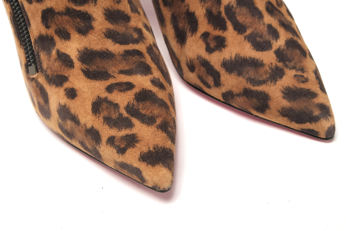 Christian Louboutin Leopard Birgikate 65 Veau Velours Heel Boots