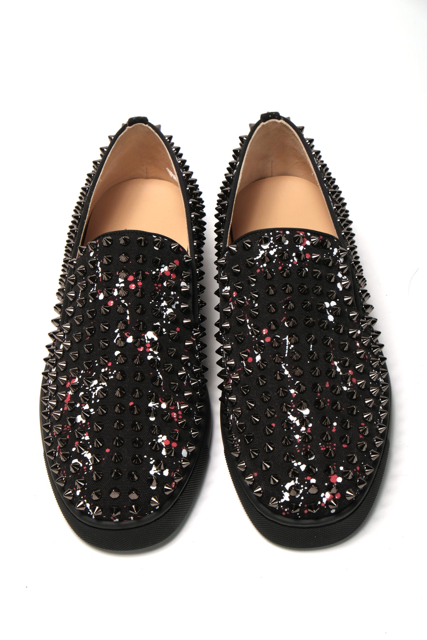 Christian Louboutin Black Rollerboat Flat Loafer Shoes