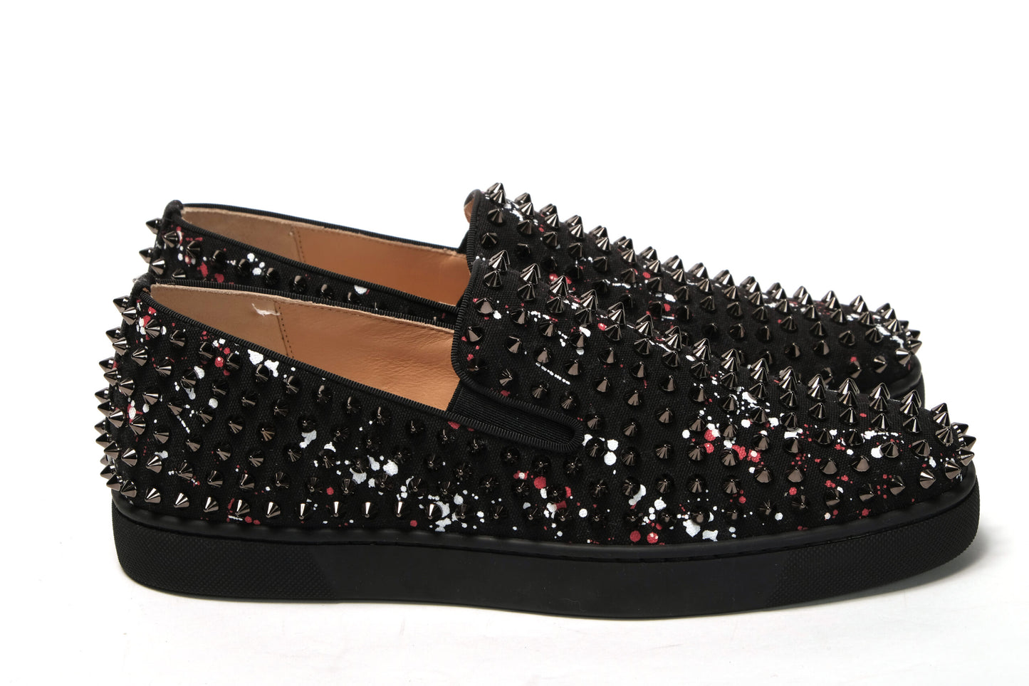 Christian Louboutin Black Rollerboat Flat Loafer Shoes