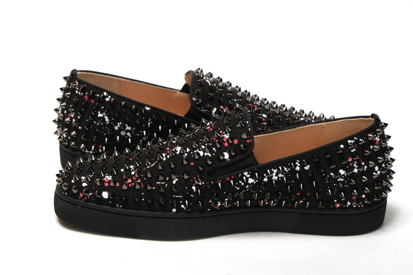 Christian Louboutin Black Rollerboat Flat Loafer Shoes