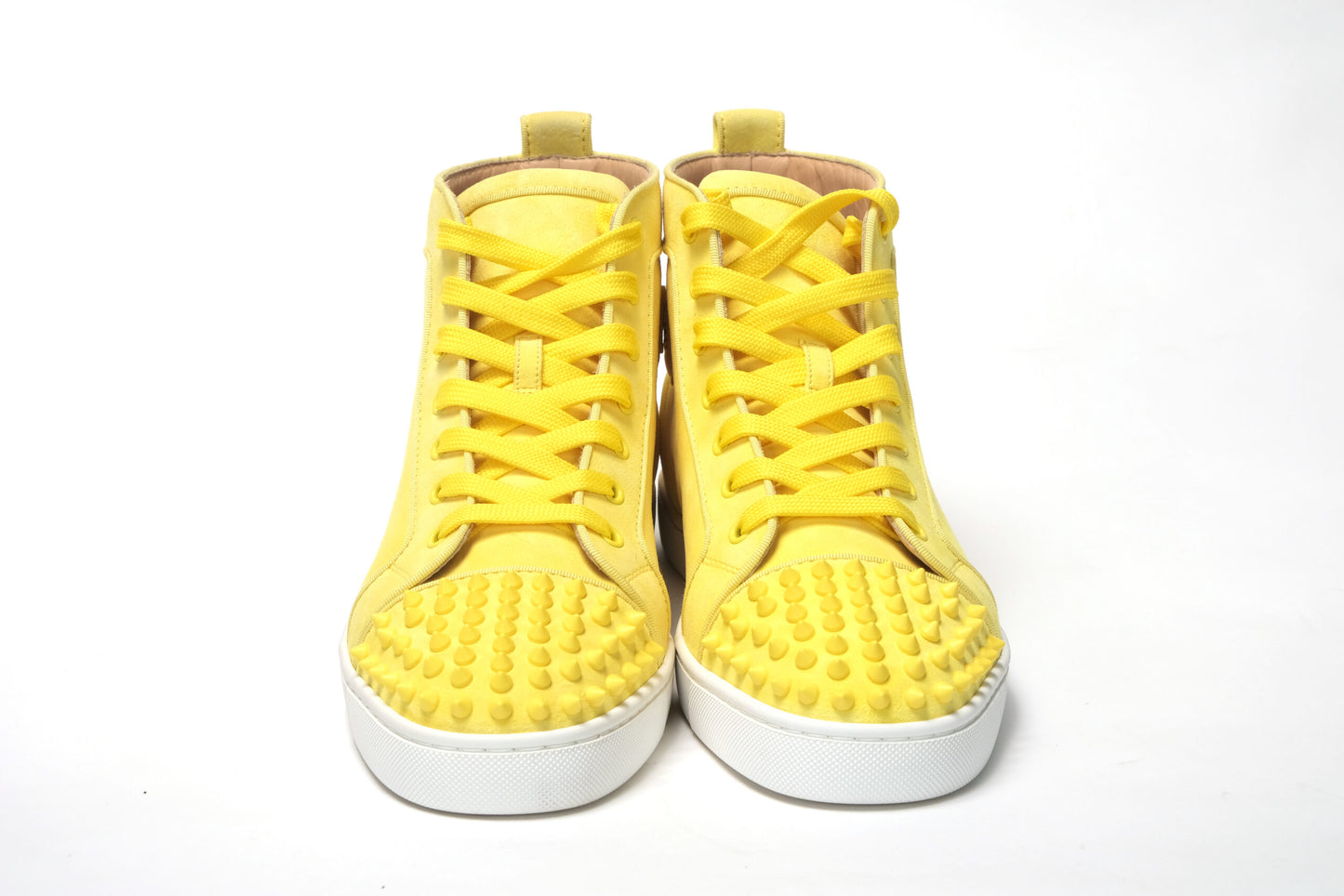 Christian Louboutin Citronnade/Citronnade Mat Lou Spikes Shoes