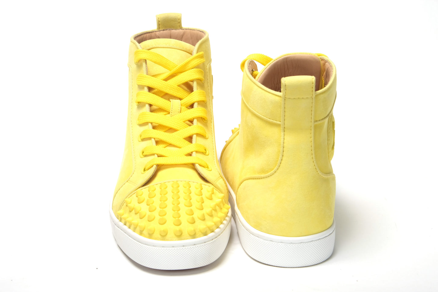 Christian Louboutin Citronnade/Citronnade Mat Lou Spikes Shoes