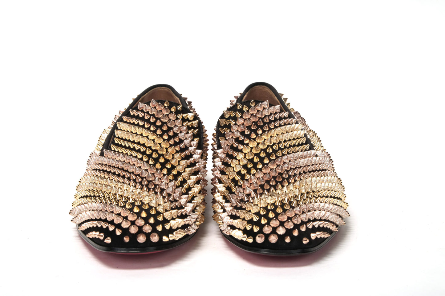 Christian Louboutin Black Multi/ Metal Galvalion Flat Veau Shoes