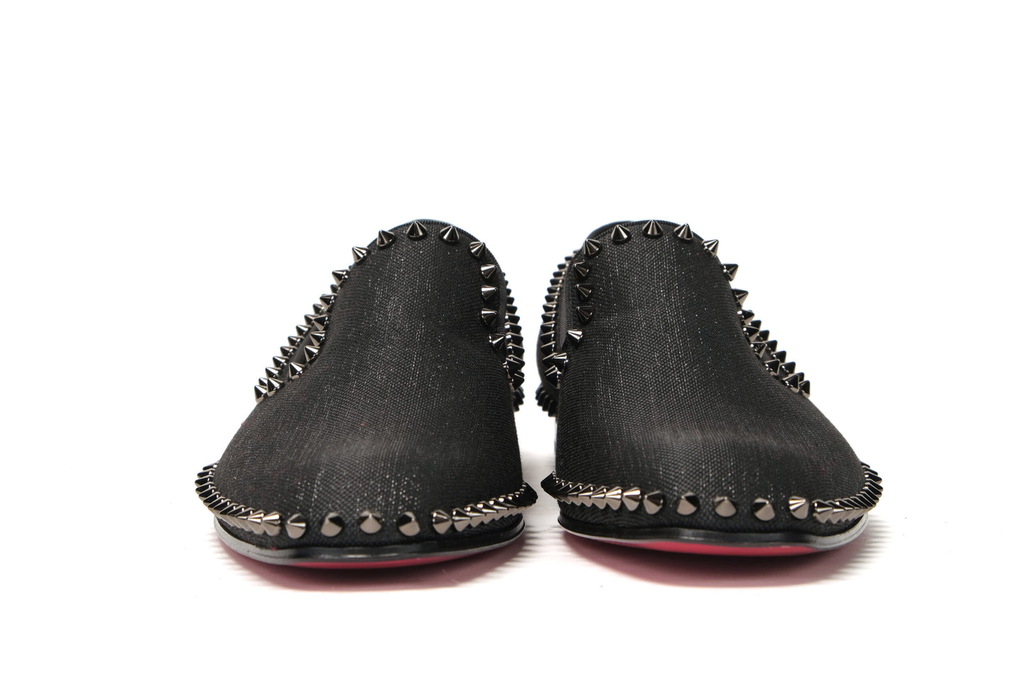 Christian Louboutin Black/Black Gun Casanopump Flat Canvas Shoes