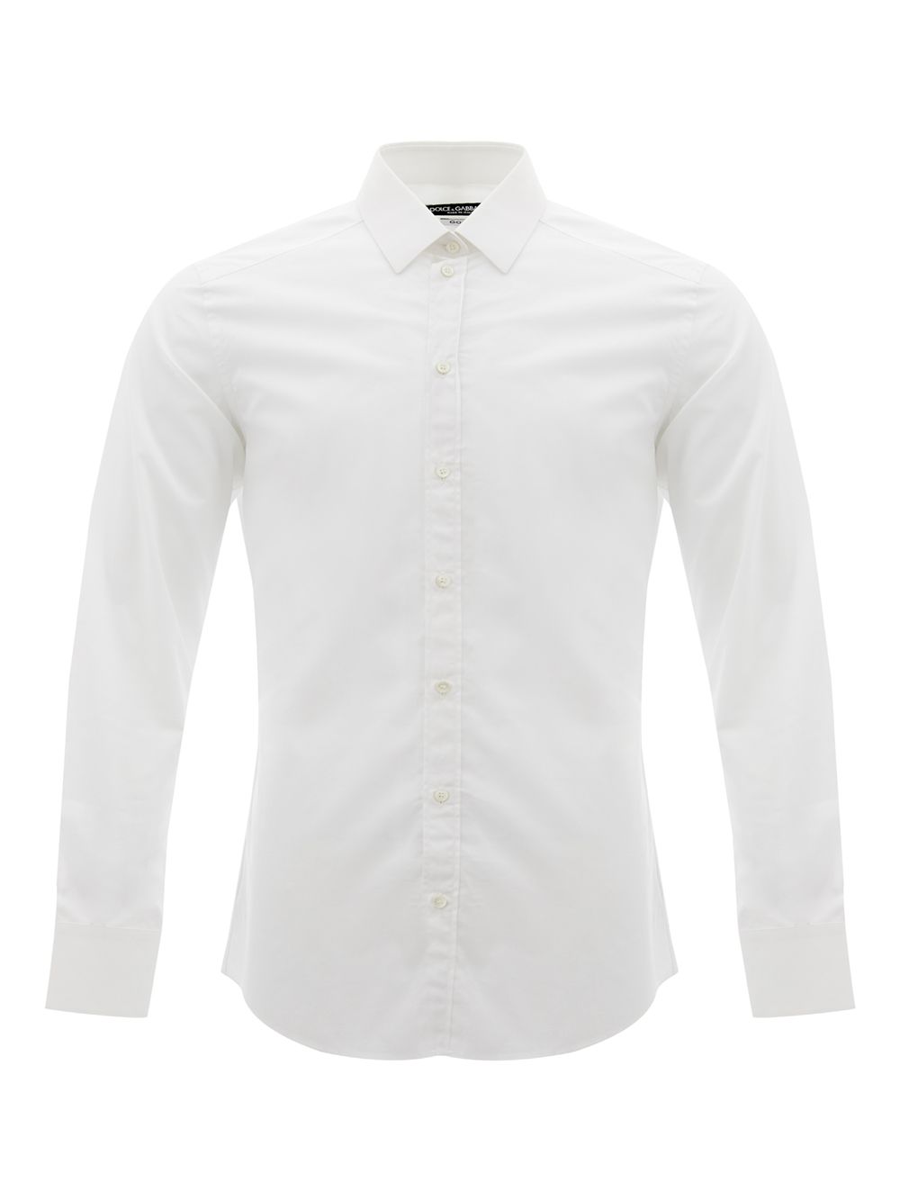 Dolce & Gabbana Elegant Slim Fit White Cotton Shirt