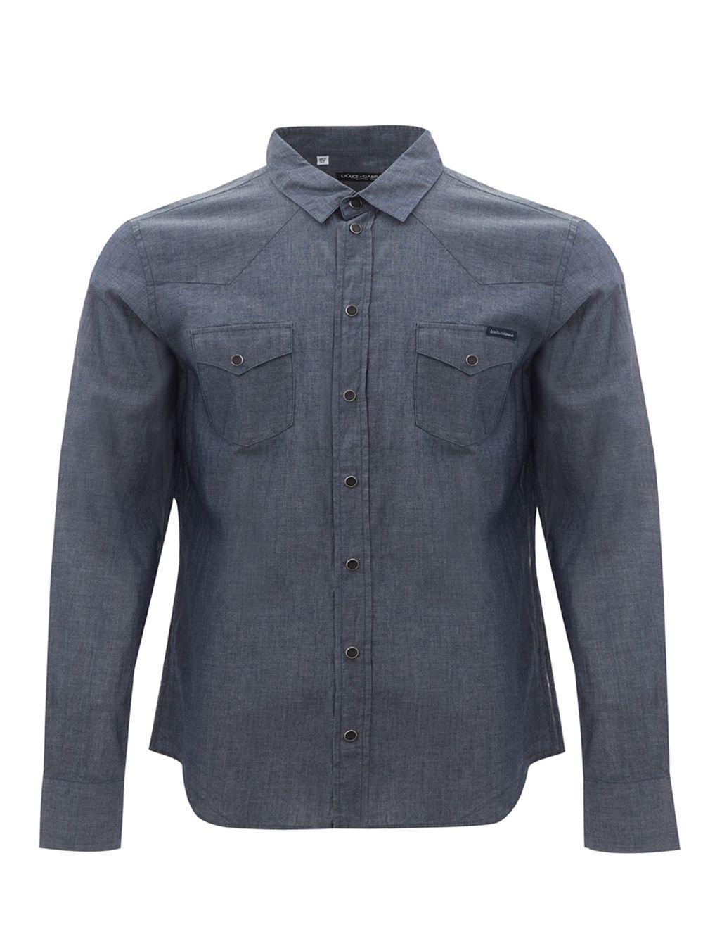 Dolce & Gabbana Elegant Slim Fit Blue Cotton Shirt