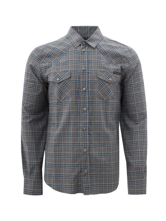 Dolce & Gabbana Elegant Checkered Slim Fit Cotton Shirt