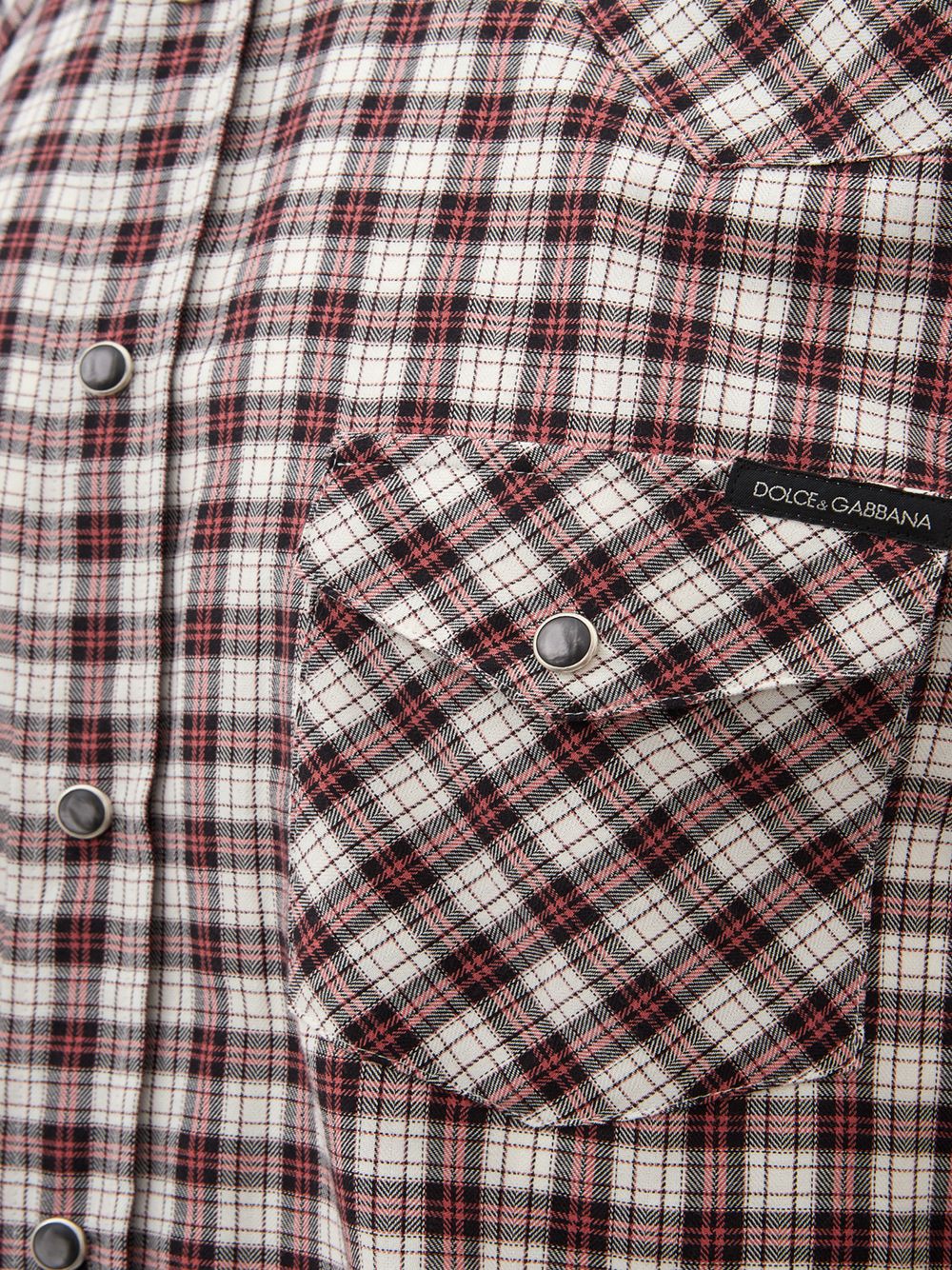 Dolce & Gabbana Elegant Slim Fit Checked Cotton Shirt