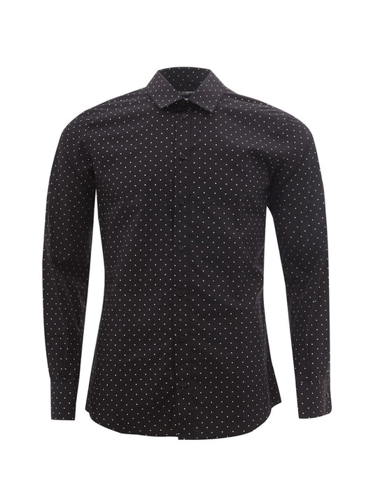 Dolce & Gabbana Polka Dot Cotton Slim Fit Shirt