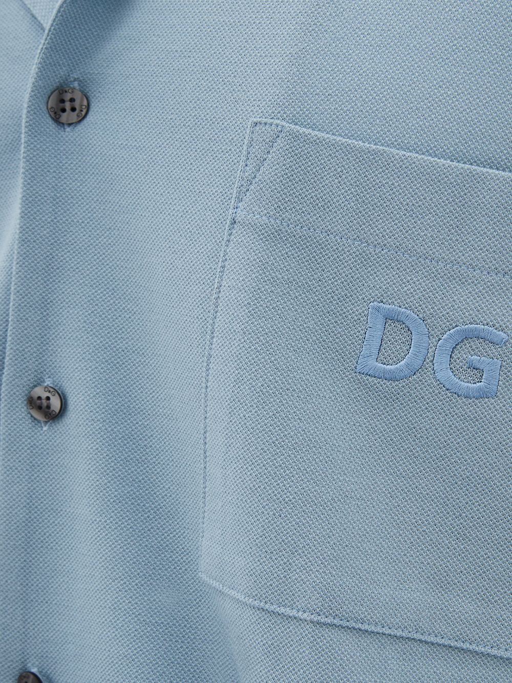 Dolce & Gabbana Elegant Light Blue Cotton V-Neck Shirt