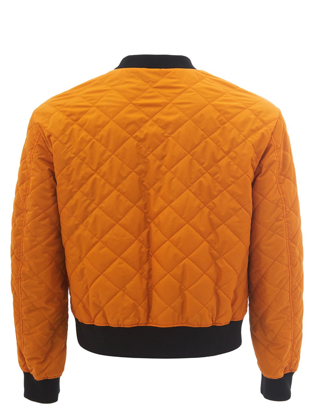 Dolce & Gabbana Quilted Orange Zip-Up Jacket