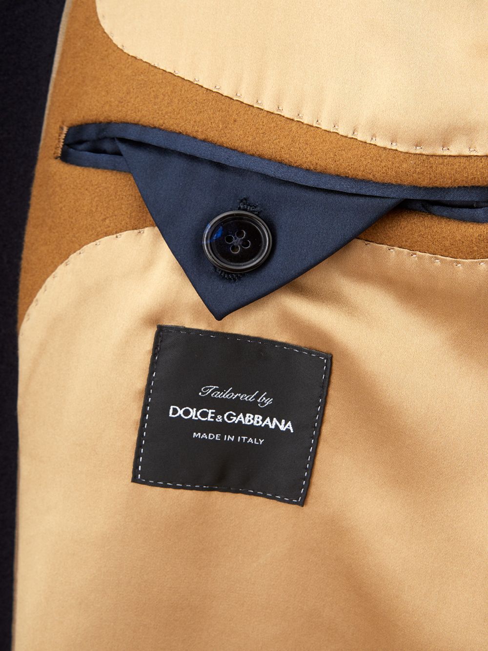 Dolce & Gabbana Elegant Blue Wool Mid-Length Coat