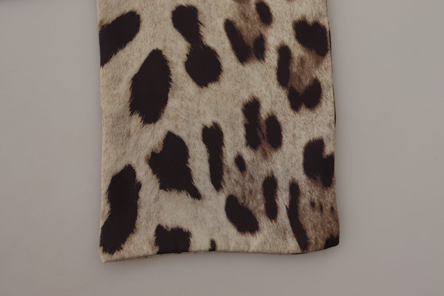 Dolce & Gabbana Elegant Silk Leopard Print Men's Scarf