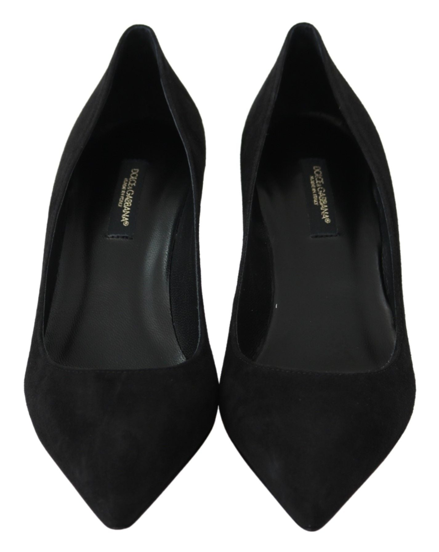 Dolce & Gabbana Elegant Black Suede Heels Pumps