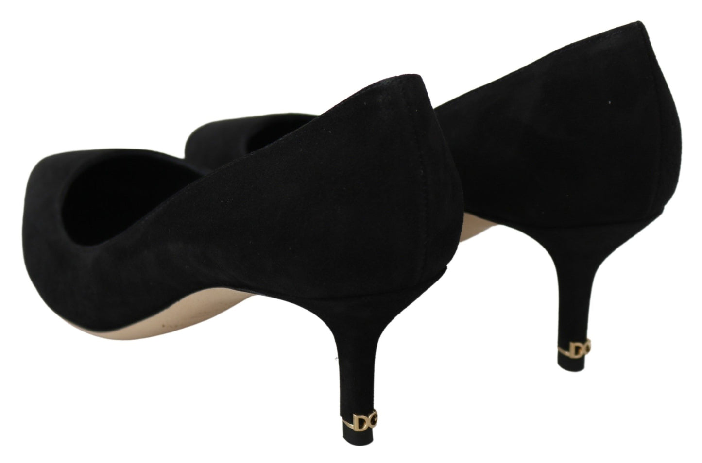 Dolce & Gabbana Elegant Black Suede Heels Pumps