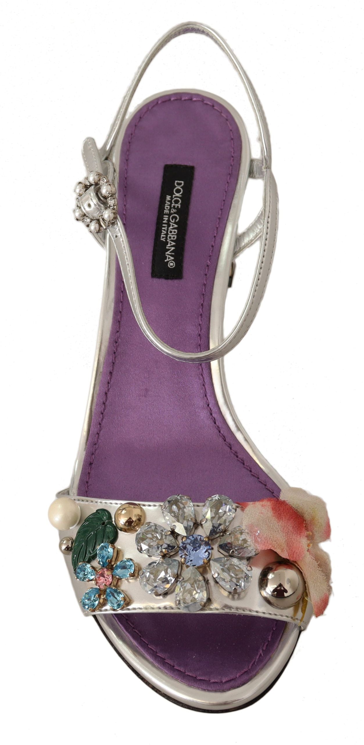 Dolce & Gabbana Crystal Embellished Ankle Strap Sandals