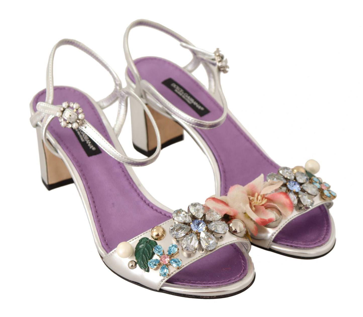 Dolce & Gabbana Crystal Embellished Ankle Strap Sandals