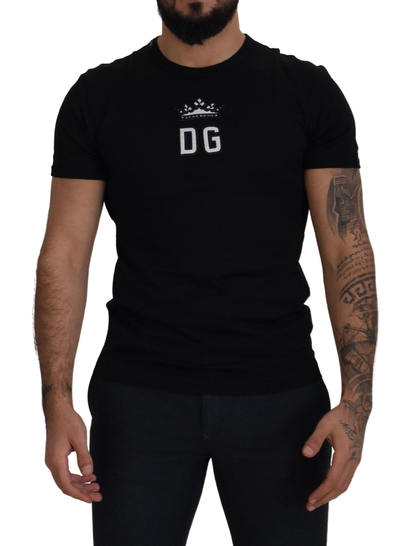 Dolce & Gabbana Elegant Short Sleeve Crown Emblem Tee