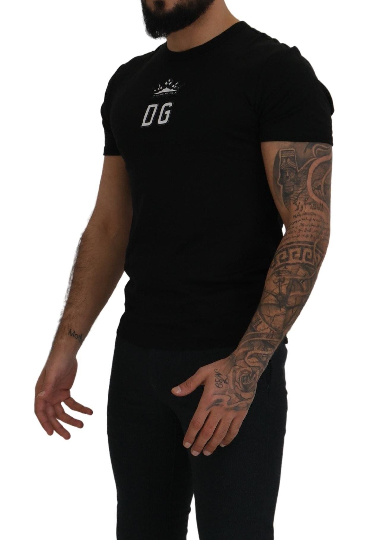 Dolce & Gabbana Elegant Short Sleeve Crown Emblem Tee