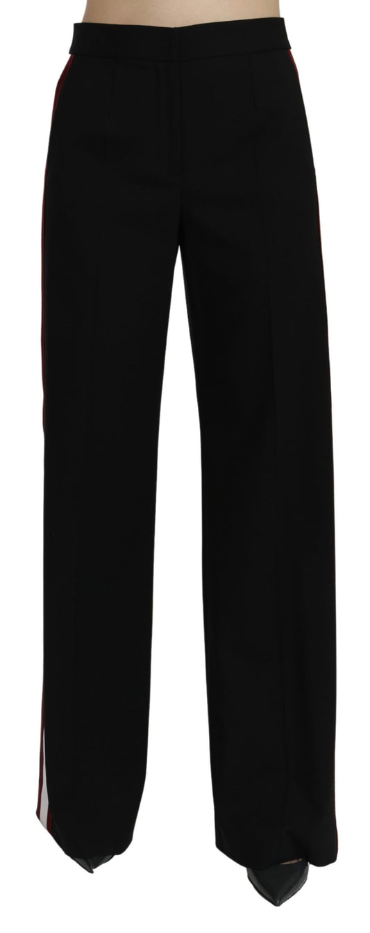 Dolce & Gabbana Elegant High Waist Straight Wool Blend Pants