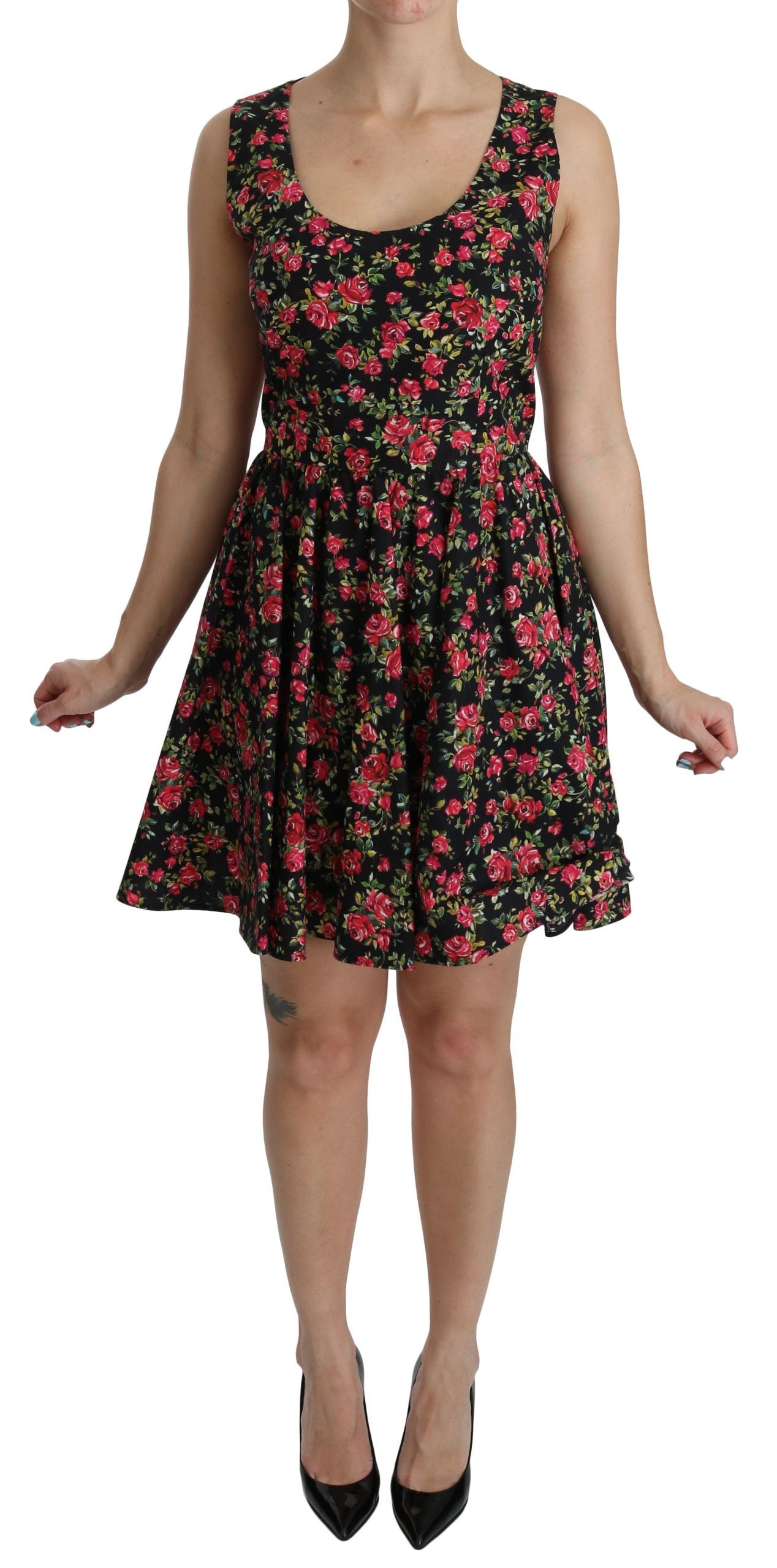 Dolce & Gabbana Elegant Floral Sheath Mini Dress