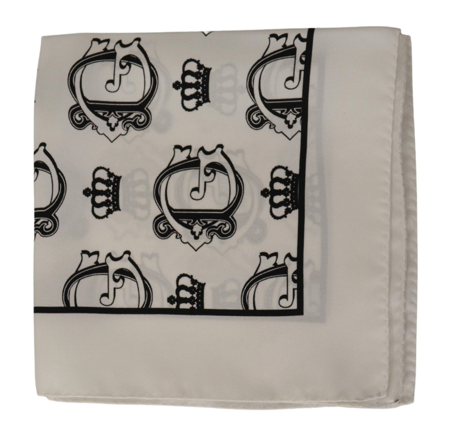 Dolce & Gabbana Elegant Men's White Silk Square Scarf